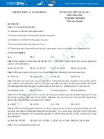 Bộ 5 đề thi thử THPT QG môn Hóa học năm 2021-2022 có đáp án Trường THPT An Lương Đông