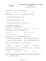 Đề thi minh họa kỳ thi THPT quốc gia năm 2017 môn: Toán học  Đề số 0018785