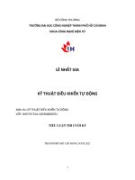 tiểu luận kỹ THUẬT điều KHIỂN tự ĐỘNG 