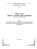 TIỂU LUẬN quan điểm hồ chí minh về xây dựng nhà nước trong sạch, vững mạnh và phương hướng vận dụng để xây dựng đội ngũ cán bộ, công chức nhà nước việt nam hiện nay 