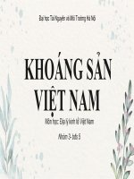 slide thuyết trình đề tài KHOÁNG sản VIỆT NAM 
