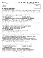 Đề kiểm tra 15p học kì II Sinh học 11 lần 1  Năm học 201620176661