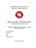 BCTT   hoạt động quản lý kho tại công ty TNHH maastricht việt nam