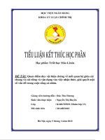 Quan điểm duy vật biện chứng về mối quan hệ giữa cái chung và cái riêng và vận dụng vào việc nhận thức, giải quyết một số vấn đề trong cuộc sống cá nhân