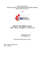 BÁO CÁO THỰC HÀNH MÔN THỰC TẬP ĐIỆN TỬ NÂNG CAO MẠCH ỨNG DỤNG DÙNG OP-AMP (TT) MẠCH KHUẾCH ĐẠI CỘNG – TRỪ