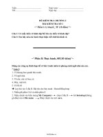 Đề kiểm tra chương 2 bài kiểm tra số 1 môn Tin học5926