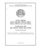 Giáo trình Bảo trì hệ thống điện máy công cụ vạn năng (Nghề: Bảo trì hệ thống thiết bị cơ khí) - Trường TCN Kỹ thuật công nghệ Hùng Vương