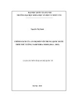 Chính sách của Ấn Độ đối với Trung Quốc dưới thời Thủ tướng Narendra Modi (2014 2019).