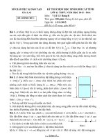 Kỳ thi chọn học sinh giỏi cấp tỉnh lớp 12  THPT, năm học 2015  2016 môn: Vật lí  Bảng b thời gian: 180 phút (không kể thời gian phát đề)10315