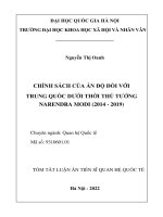 Chính sách của Ấn Độ đối với Trung Quốc dưới thời Thủ tướng Narendra Modi(2014  2019)