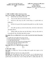 Đề thi giữa học kì 2 môn GDCD lớp 9 năm 2020-2021 có đáp án - Trường THCS Kinh Bắc