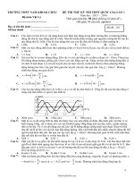 Đề 4 thi thử kỳ thi THPTquốc gia  Lần 1 năm học: 2015 – 2016 thời gian làm bài: 90 phút (không kể phát đề )12598