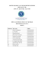 MÔN LUẬT HÌNH sự PHẦN các tội PHẠM BUỔI THẢO LUẬN lần 4 