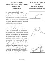 Đề 1 thi môn vật lý khối 10 năm 2015 thời gian làm bài 180 phút trường THPT chuyên Hoàng Văn Thụ11450