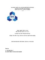 TIỂU LUẬN bộ môn hệ THỐNG sản XUẤT đề tài tìm hiểu về quy trình sản xuất của một doanh nghiệp 