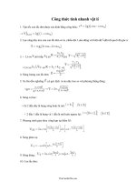Công thức tính nhanh Vật lí11535