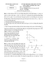 Kỳ thi chọn học sinh giỏi cấp tỉnh lớp 12, năm học 2015  2016 môn: Vật lí  Bảng b thời gian: 180 phút11184