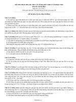 Đề thi chọn học sinh giỏi dự thi cấp tỉnh lớp 9 THCS  Môn thi: Sinh Học  Đề 112681