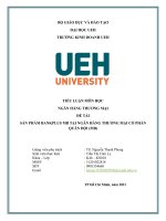 TIỂU LUẬN môn học NGÂN HÀNG THƯƠNG mại đề tài sản PHẨM BANKPLUS MB tại NGÂN HÀNG THƯƠNG mại cổ PHẦN QUÂN đội (MB) 