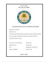 Phân tích khái quát tình hình tài chính và phân tích tình hình tài sản của công ty cổ phần thủy sản bạc liêu giai đoạn 2018 2019