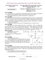 Kỳ thi chọn học sinh giỏi cấp tỉnh lớp 9 THCS năm học 2012  2013 môn thi: Vật lí11610