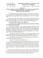 BÁO CÁO Kết quả thực hiện “ Đổi mới thái độ phục vụ của cán bộ y tế , hướng tới sự hài lòng của người bệnh” gắn với xây dựng cơ sở y tế  “Xanh – Sạch – Đẹp”