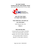 BÁO cáo THỰC HÀNH kỹ THUẬT THỰC PHẨM 2 THỰC HÀNH bài 8 sấy đối lưu 