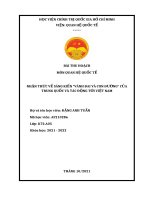 Thu hoạch môn Quan hệ quốc tế  Lớp cao cấp lý luận chính trị 2022