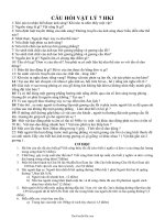 Giáo án Câu hỏi vật lý 7 học kì I11238