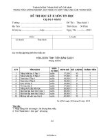 Đề thi học kỳ II môn tin học cấp độ 3  Khối 510782