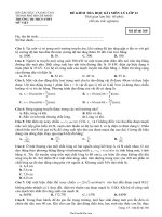 Đề 2 kiểm tra học kì I môn lý lớp 12 thời gian làm bài: 60 phút; (40 câu trắc nghiệm)13559
