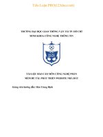 TÀI LIỆU BÁO CÁO MÔN CÔNG NGHỆ PHẦN MỀM ĐỀ TÀI PHÁT TRIỂN WEBSITE NHÀ ĐẤT