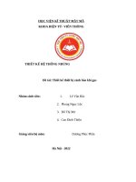 THIẾT kế hệ THỐNG NHÚNG đề tài thiết kế thiết bị cảnh báo khí gas 