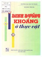Dinh dưỡng khoáng ở thực vật (NXB đại học quốc gia 1996)   hoàng thị hà, 265 trang (1) 