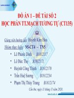 ĐỒ án 1 thiết kế mạch khuếch đại đa tầng (hai tầng) với tín hiệu vào nhỏ  