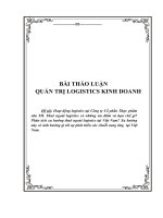 Hoạt động logistics tại công ty cổ phần thực phẩm sữa TH