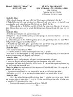 Đề thi chọn học sinh giỏi Sinh học lớp 9  Năm học 20122013  Sở GD  ĐT Yên Mô15206