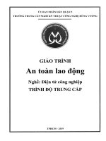 Giáo trình An toàn lao động (Nghề: Điện tử công nghiệp) - Trường TCN Kỹ thuật công nghệ Hùng Vương