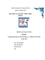 TIỂU LUẬN PHÁP LUẬT đại CƯƠNG đề tài  vi phạm pháp luật của sinh viên hiện nay   những vấn đề lý luận và thực tiễn  