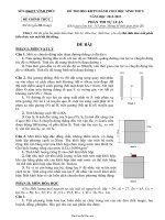 Đề thi chọn học sinh giỏi môn Khoa học tự nhiên (Có đáp án)  Năm học 20122013  Sở GD  ĐT Vĩnh Phúc15213