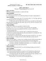 Đề thi chọn học sinh giỏi Sinh học lớp 9 (Có đáp án)  Đề số 14  UBND huyện Lệ Thủy15441