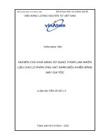 (Luận án tiến sĩ) nghiên cứu khả năng sử dụng thori làm nhiên liệu cho lò phản ứng hạt nhân điều khiển bằng máy gia tốc 