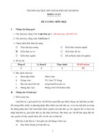 TRƯỜNG ĐẠI HỌC MỞ THÀNH PHỐ HỒ CHÍ MINH KHOA LUẬT ĐỀ CƯƠNG MÔN HỌC: Luật dân sự