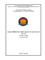 Giáo trình Tổ chức quản lý sản xuất (Nghề: Hàn - Cao đẳng) - Trường CĐ nghề Việt Nam - Hàn Quốc thành phố Hà Nội