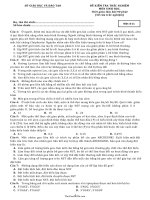 Đề kiểm tra trắc nghiệm môn sinh học. thời gian làm bài:90 phút (50 câu trắc nghiệm)14523