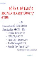 ĐỒ án 2 thiết kế mạch dao động cầu wien 