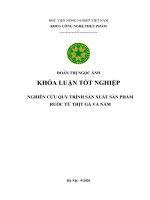 KHÓA LUẬN tốt NGHIỆP NGHIÊN cứu QUY TRÌNH sản XUẤT sản PHẨM RUỐC từ THỊT gà và nấm 