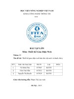 BÀI TẬP LỚN Môn: Thiết Kế Giao Diện Web Tên đề tài: Thiết kế giao diện web bán thú vật nuôi và thuốc thú y