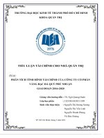 Phân tích tình hình tài chính của công ty cổ phần vàng bạc đá quý phú nhuận giai đoạn 2016 2020