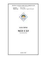 Giáo trình máy cắt 